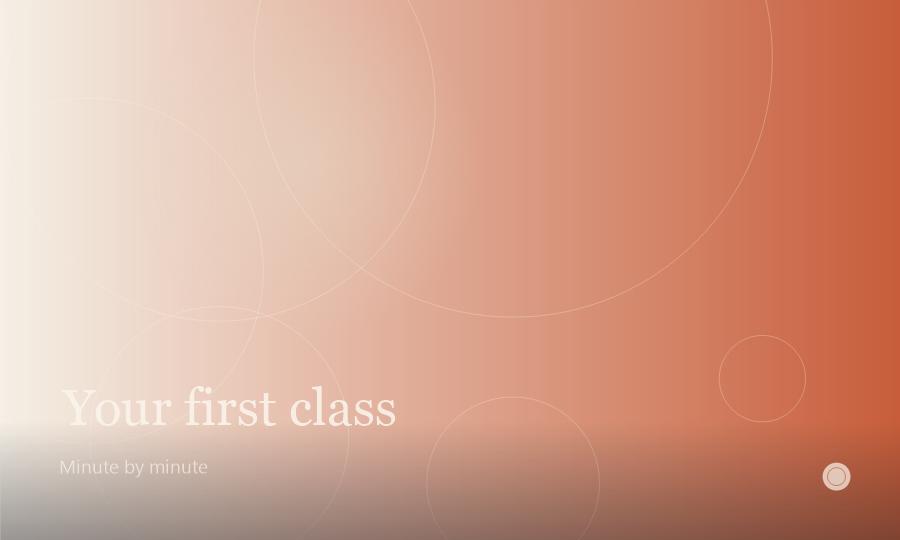 Mat unrolled before a class